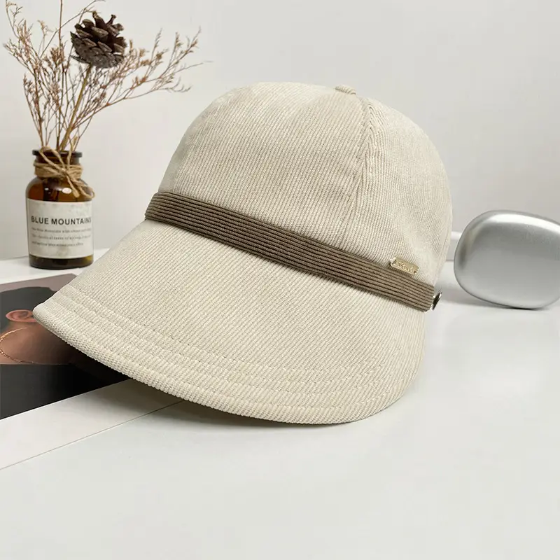 Corduroy Fisherman Hat for Kids with Adjustable Strap - Image 2