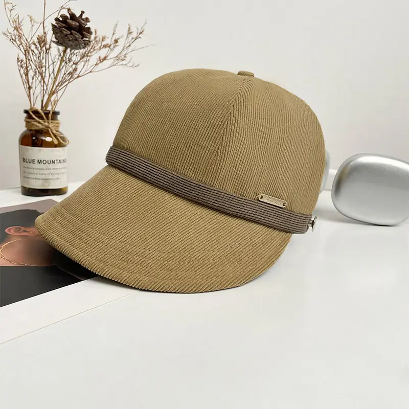 Corduroy Fisherman Hat for Kids with Adjustable Strap - Image 3