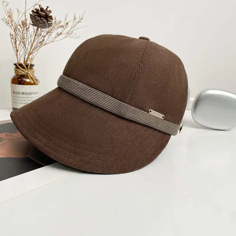 Corduroy Fisherman Hat for Kids with Adjustable Strap - Image 4