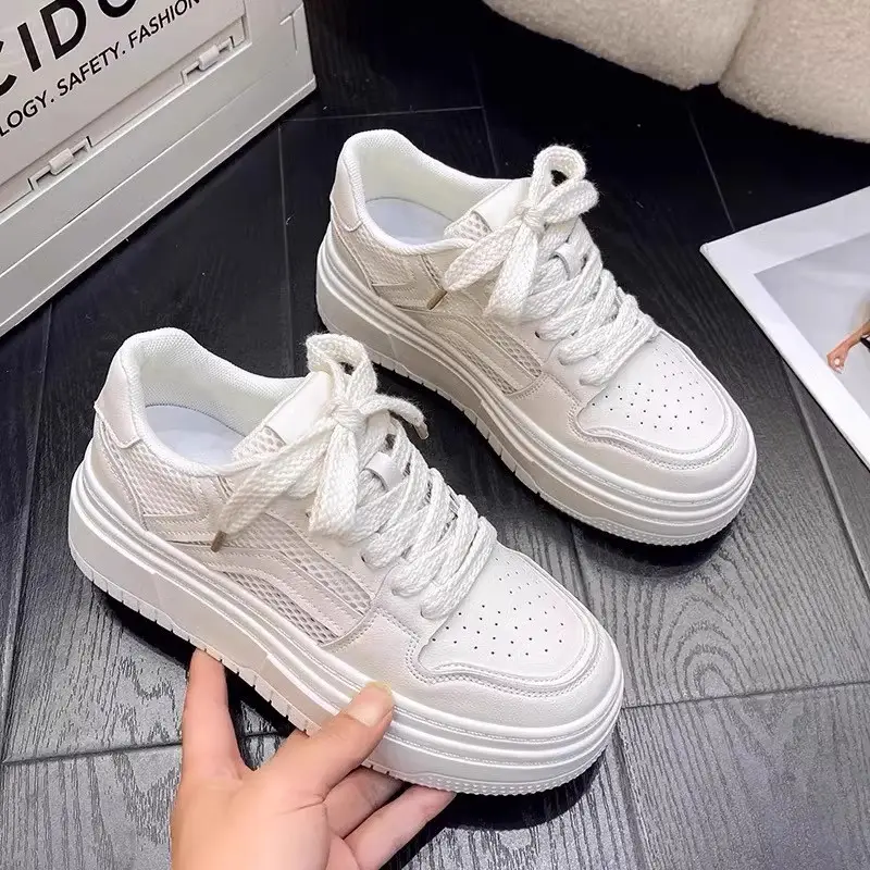 2025 White Platform Women's Sneakers Thick Soled — feature 6