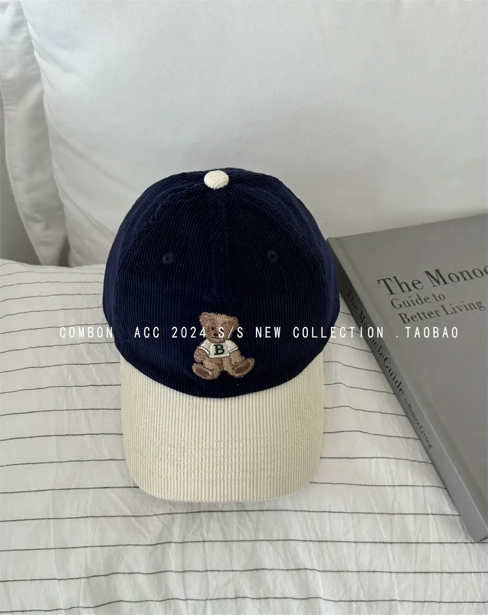 Women Cute Bear Cap Winter 2026 Corduroy - Image 4