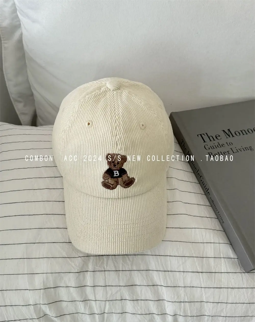 Women Cute Bear Cap Winter 2026 Corduroy - Image 5