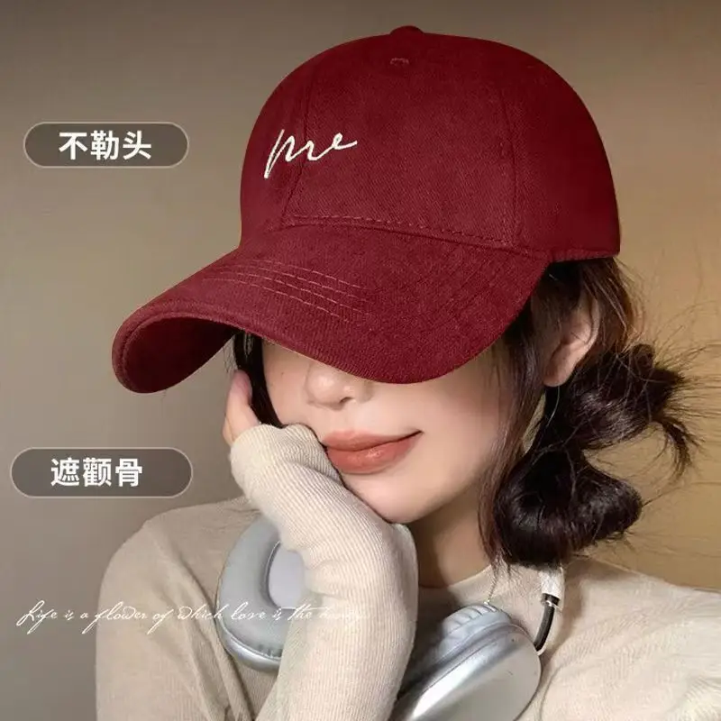 Women's Maroon Baseball Cap with Face-Slimming Design — feature 2