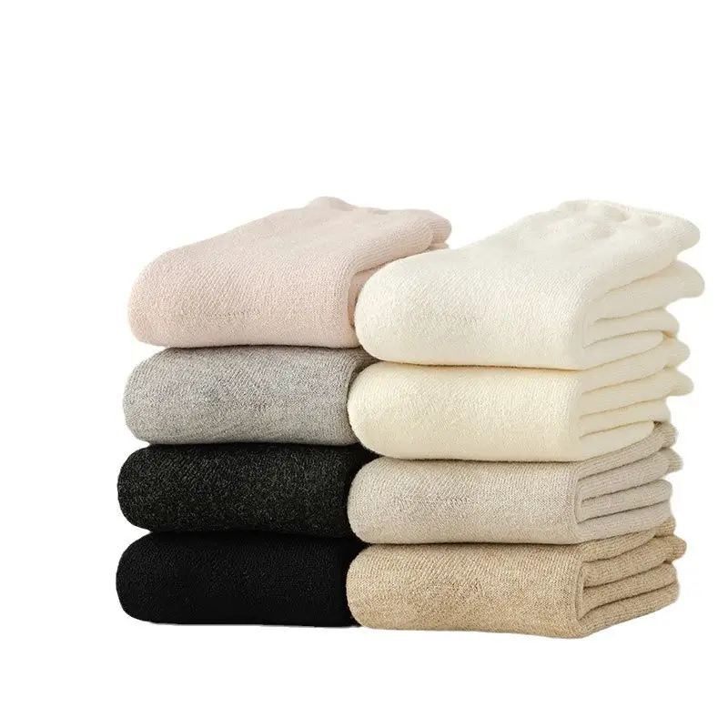 Carefully Selected Thickened Terry Socks, Winter Thickened Towel Socks, Casual Mid-Calf Socks, Cotton Socks, Women's Warm Socks, Loose-Cuff Wool Socks