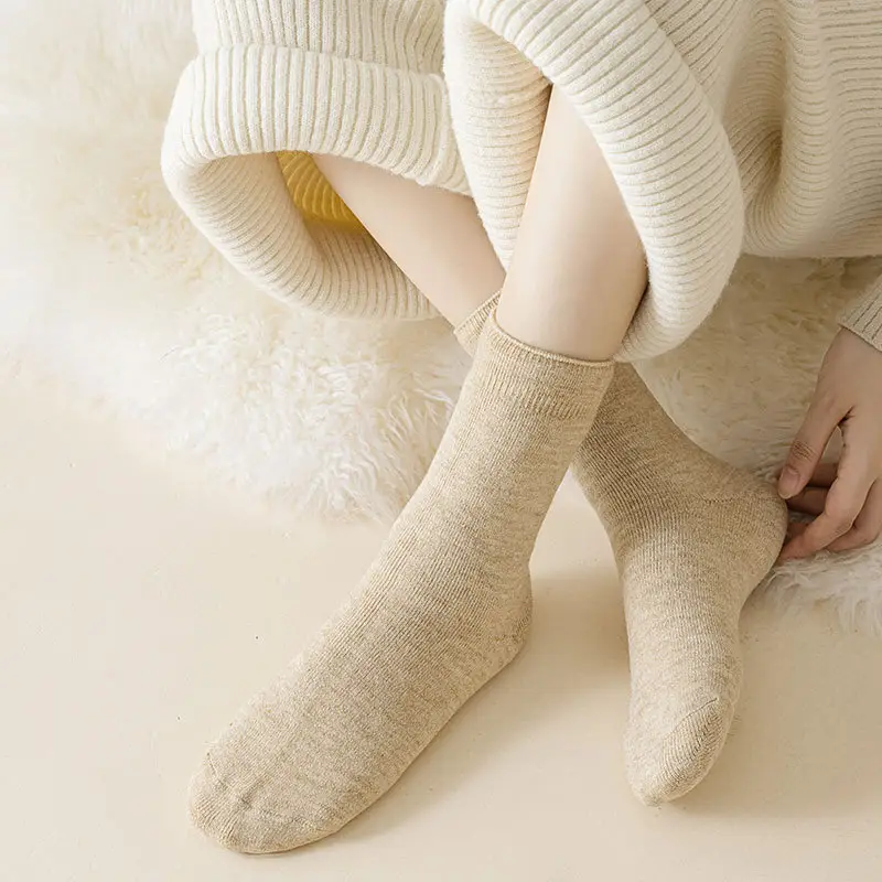 Carefully Selected Thickened Terry Socks, Winter Thickened Towel Socks, Casual Mid-Calf Socks, Cotton Socks, Women's Warm Socks, Loose-Cuff Wool Socks — feature 16