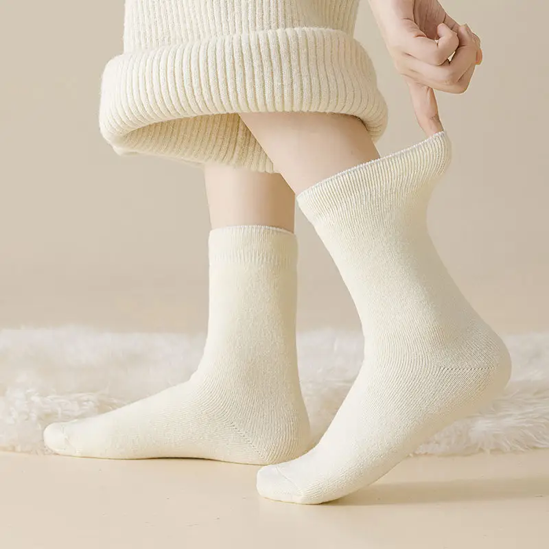 Carefully Selected Thickened Terry Socks, Winter Thickened Towel Socks, Casual Mid-Calf Socks, Cotton Socks, Women's Warm Socks, Loose-Cuff Wool Socks — feature 22