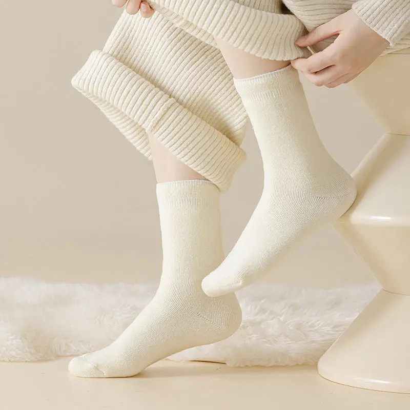 Carefully Selected Thickened Terry Socks, Winter Thickened Towel Socks, Casual Mid-Calf Socks, Cotton Socks, Women's Warm Socks, Loose-Cuff Wool Socks — feature 23