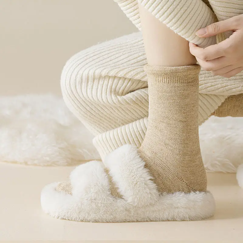 Carefully Selected Thickened Terry Socks, Winter Thickened Towel Socks, Casual Mid-Calf Socks, Cotton Socks, Women's Warm Socks, Loose-Cuff Wool Socks — feature 24