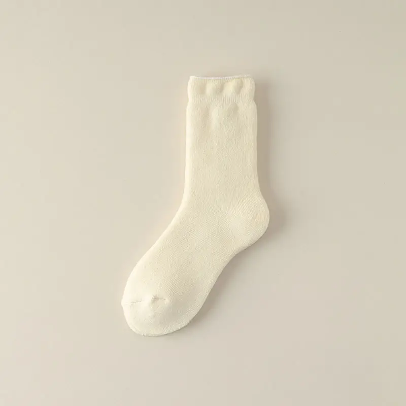 Carefully Selected Thickened Terry Socks, Winter Thickened Towel Socks, Casual Mid-Calf Socks, Cotton Socks, Women's Warm Socks, Loose-Cuff Wool Socks