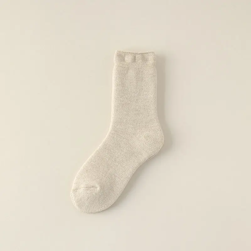 Carefully Selected Thickened Terry Socks, Winter Thickened Towel Socks, Casual Mid-Calf Socks, Cotton Socks, Women's Warm Socks, Loose-Cuff Wool Socks