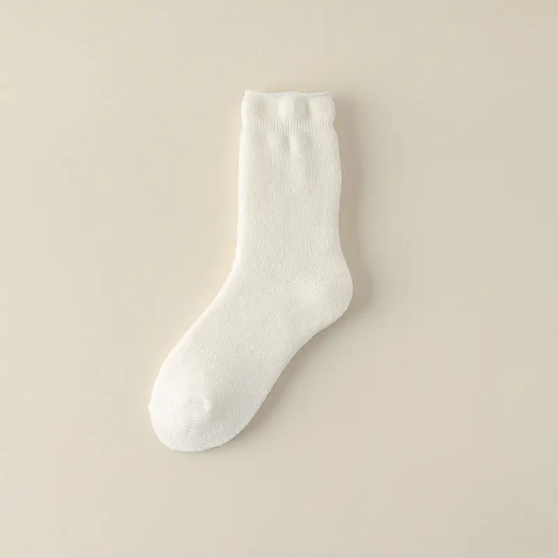 Carefully Selected Thickened Terry Socks, Winter Thickened Towel Socks, Casual Mid-Calf Socks, Cotton Socks, Women's Warm Socks, Loose-Cuff Wool Socks