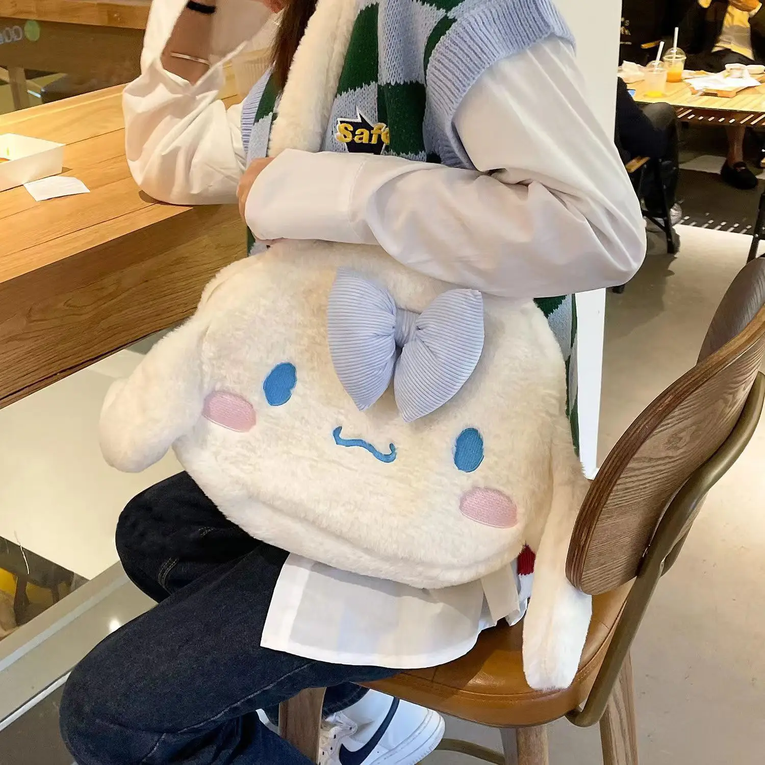 Sanrio Plush Shoulder Bag Cute Cartoon Large Capacity - Image 5
