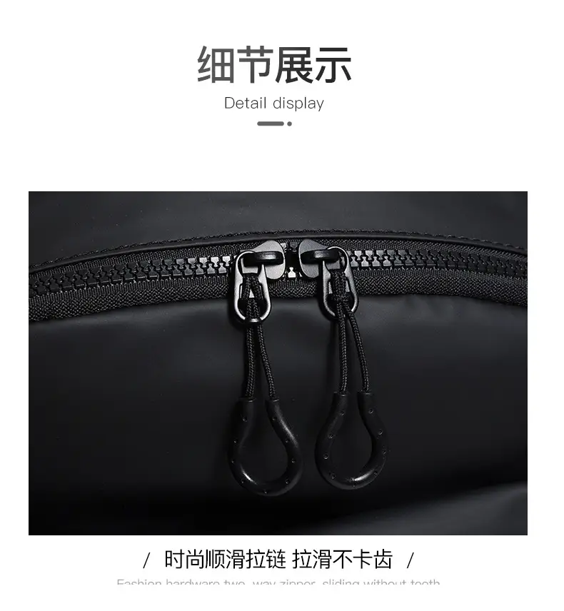 Cross-Border Leather Film Solid Color Computer Bag Casual Casual Multi-Layer Pocket Large Capacity Backpack 15.6inch Notebook Bag — feature 23