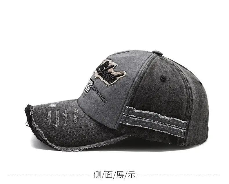 Men's Washed Old Cap Sunshade Hat 1969 Jamaica — feature 7