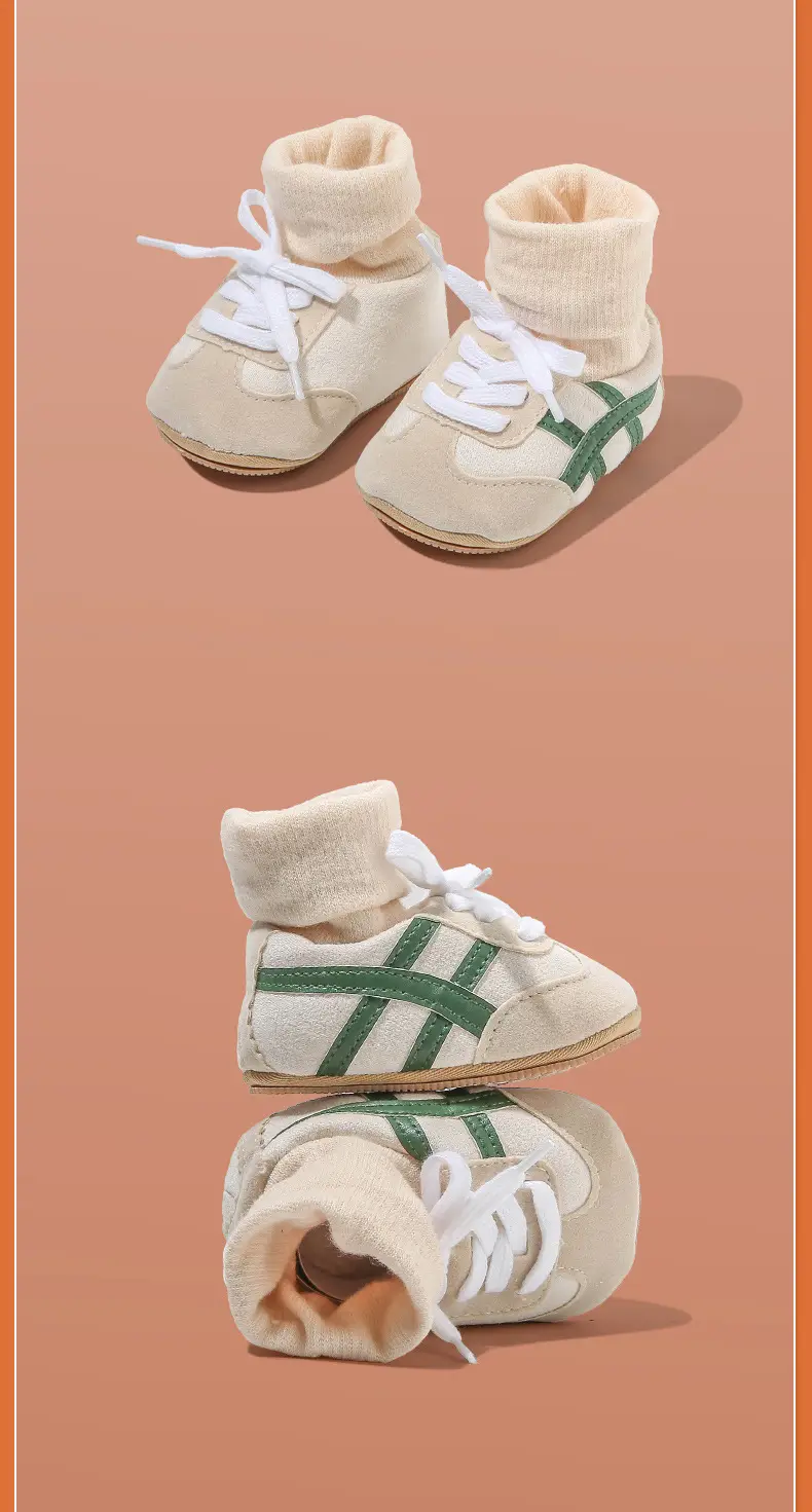 Winter Newborn Baby Shoes Cotton Warm Sole Green 0-18mo — feature 22