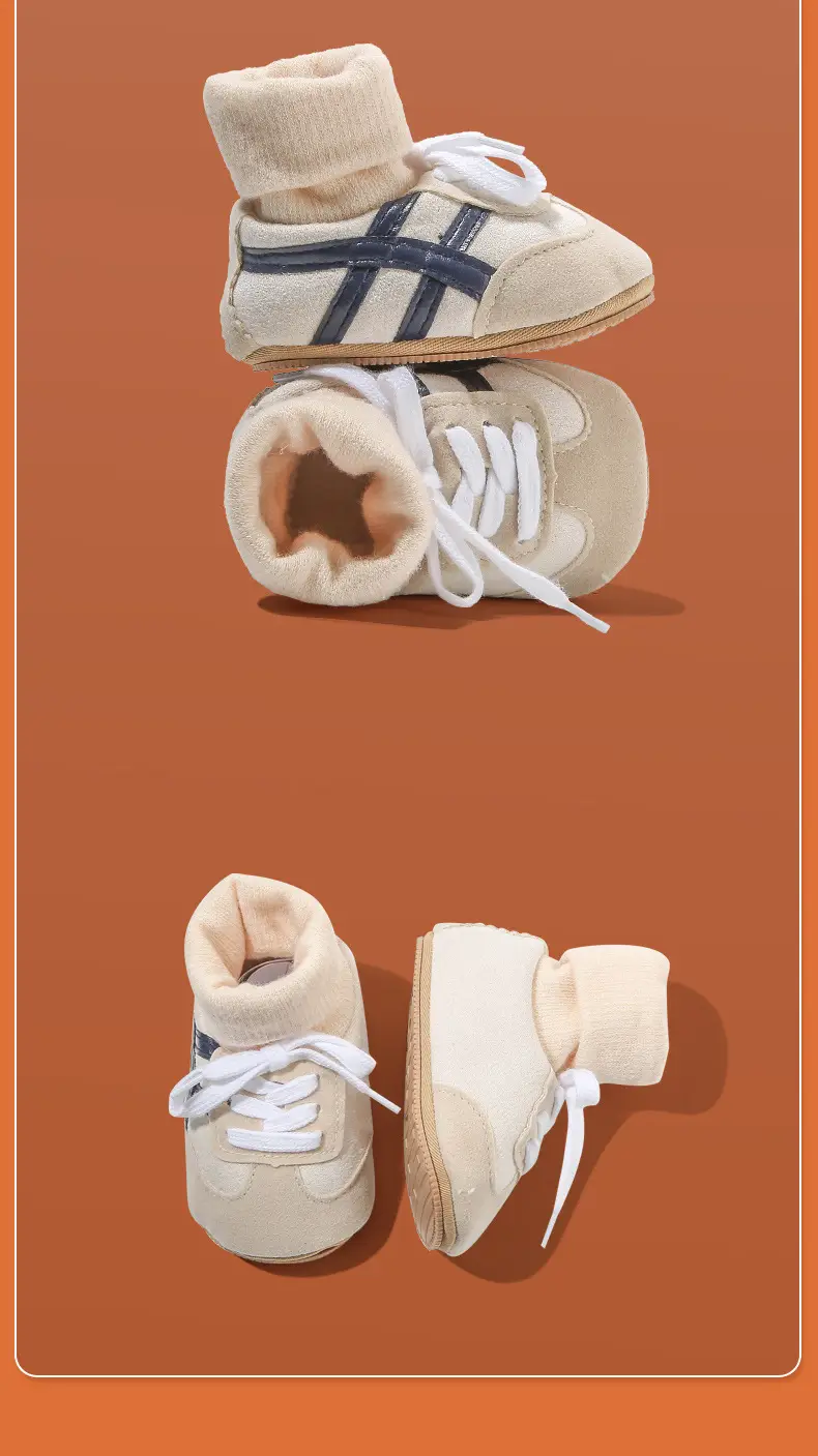 Winter Newborn Baby Shoes Cotton Warm Sole Green 0-18mo — feature 24