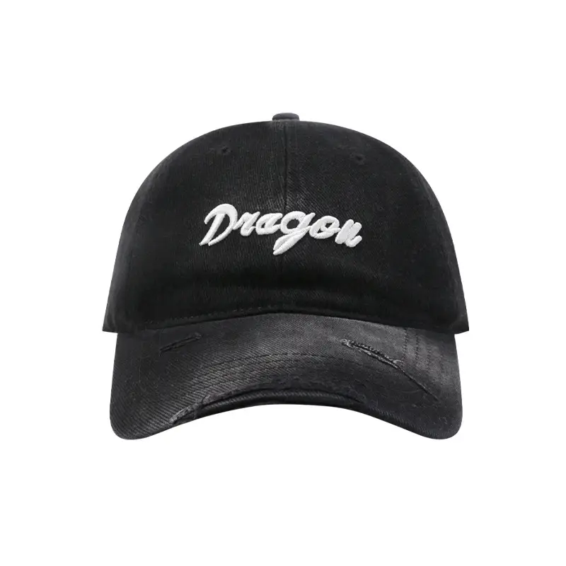 Dragon Embroidered Black Baseball Cap - Image 8