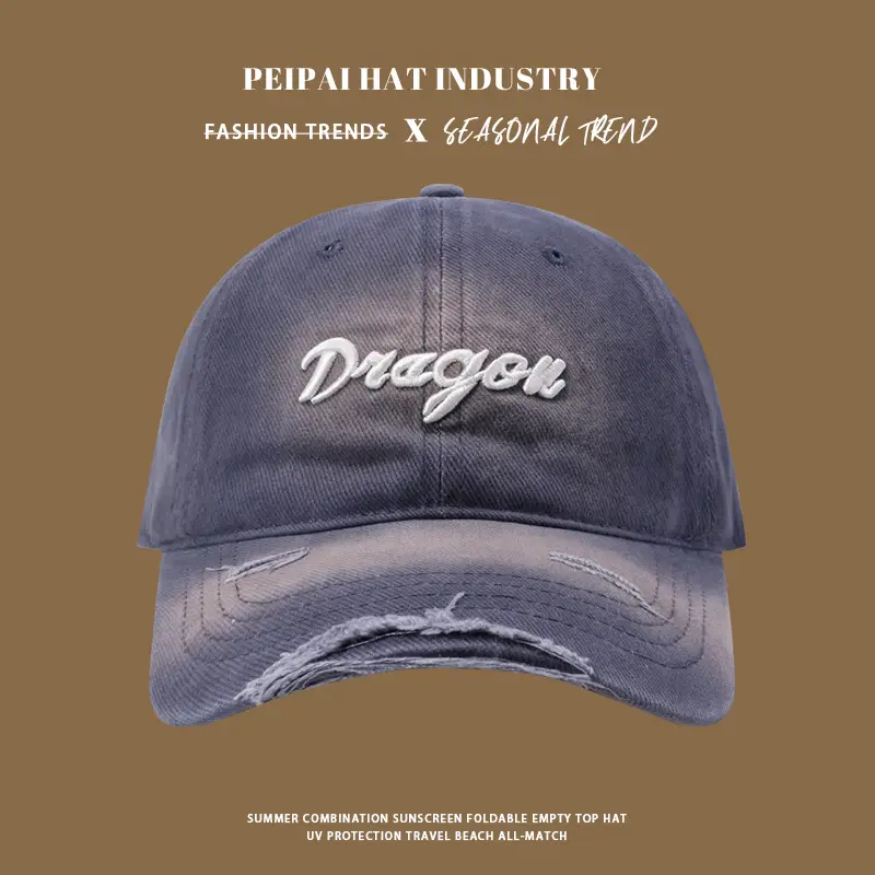 Dragon Embroidered Black Baseball Cap — feature 3