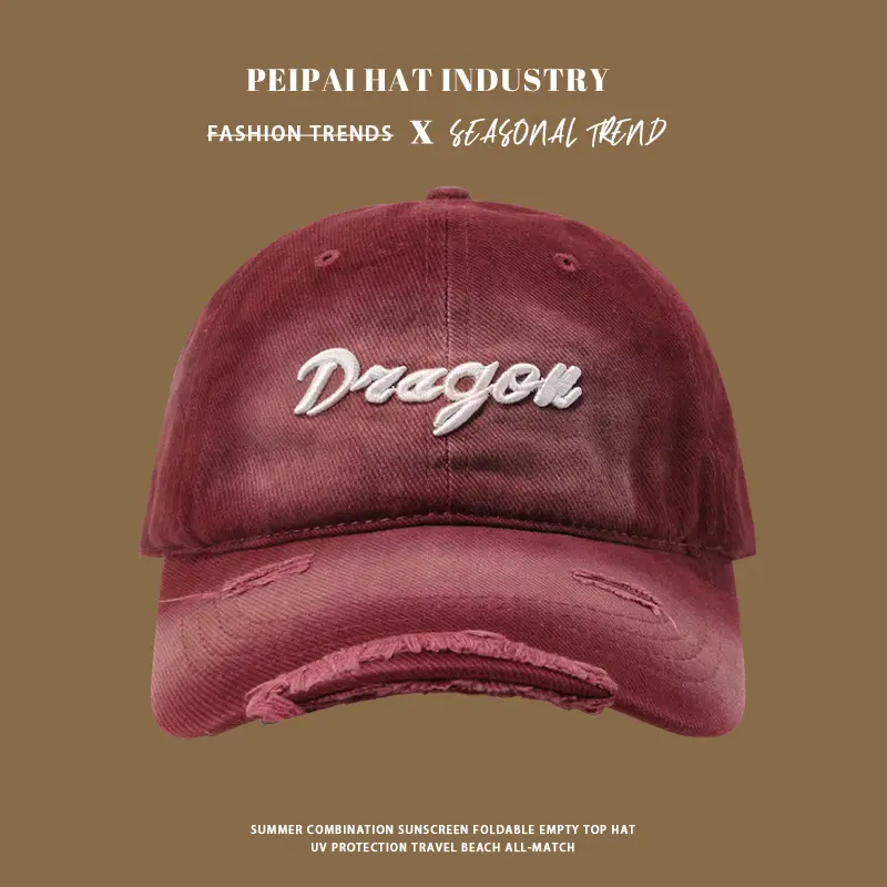 Dragon Embroidered Black Baseball Cap — feature 7