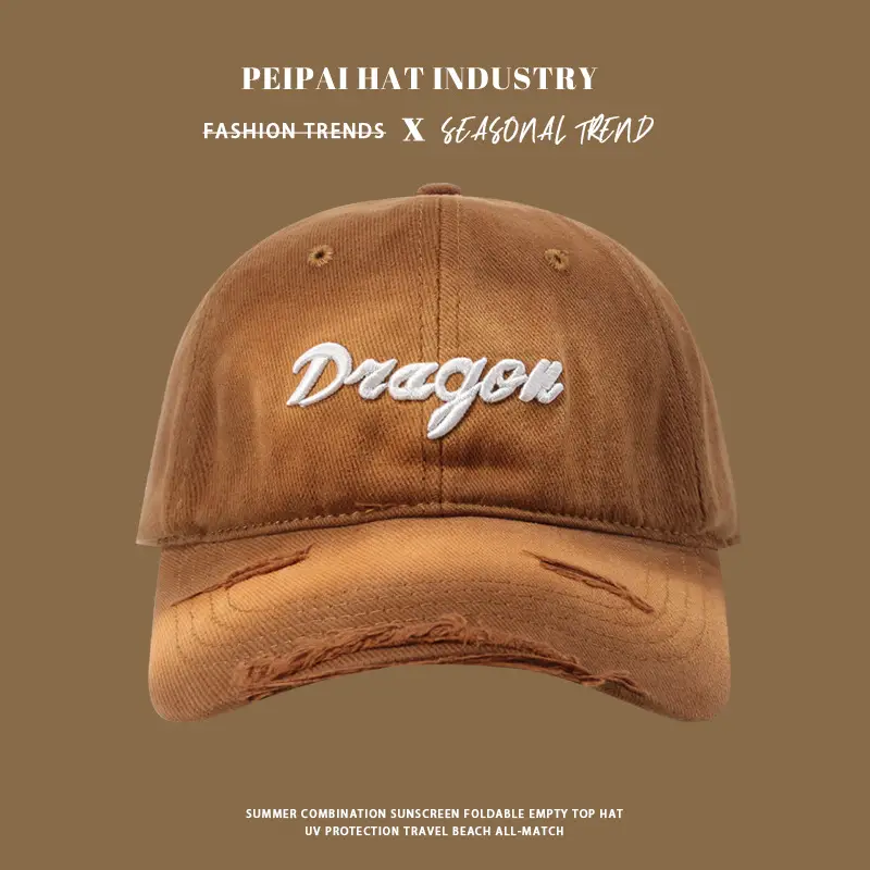 Dragon Embroidered Black Baseball Cap - Image 2