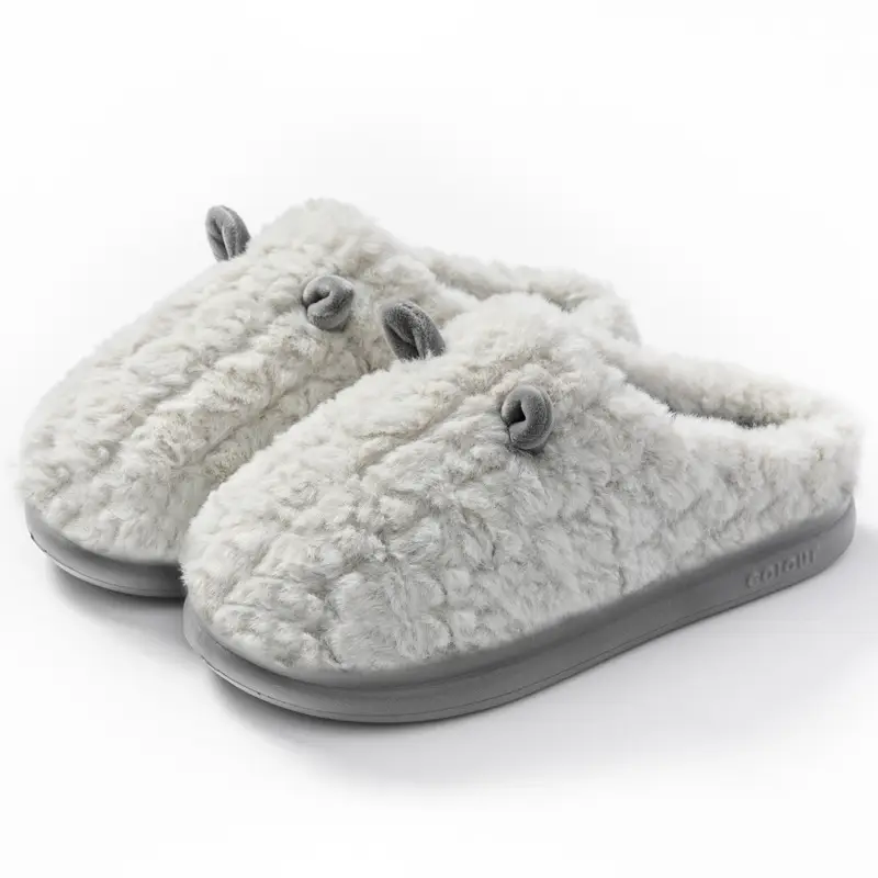 Cotton Slippers for Women 2026 New Autumn and Winter Home Indoor Warm Shoes Thick-Soled Couples Men's Plush Slippers