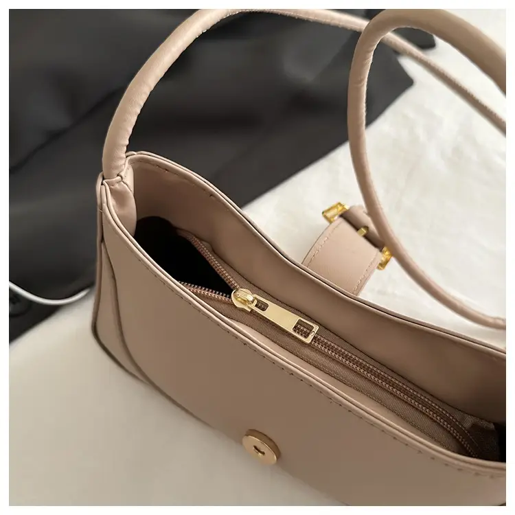 Women's White Crossbody Bag with Gold Buckle — feature 19