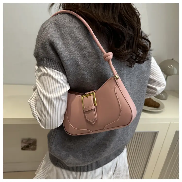Women's White Crossbody Bag with Gold Buckle — feature 20