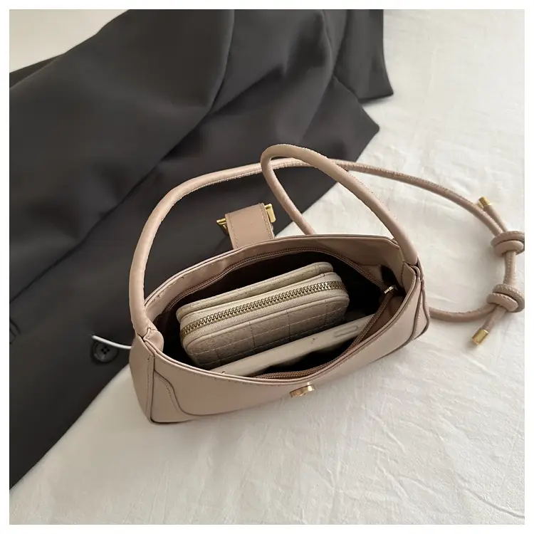 Women's White Crossbody Bag with Gold Buckle — feature 38