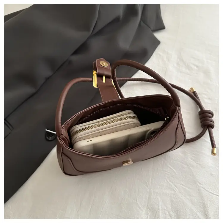 Women's White Crossbody Bag with Gold Buckle — feature 39