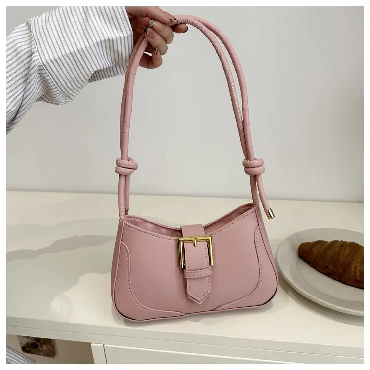 Women's White Crossbody Bag with Gold Buckle — feature 44
