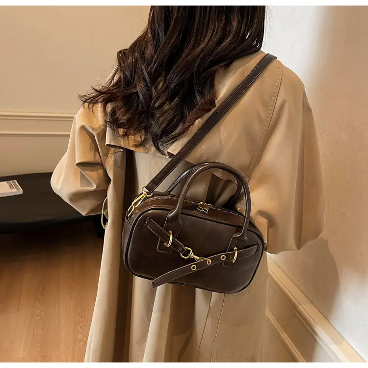 Korean Style Shoulder Bag Women 2024 Autumn Brown Black — feature 24