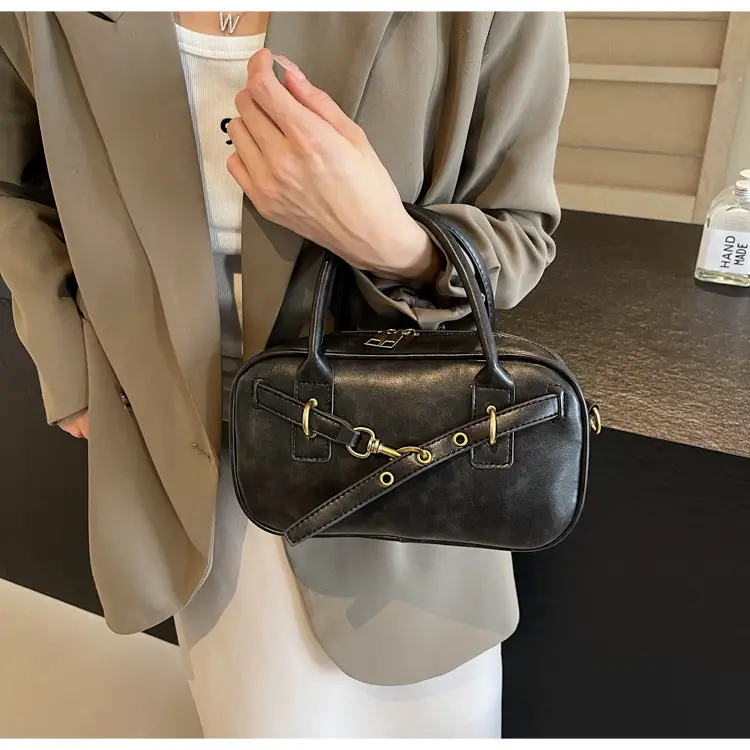 Korean Style Shoulder Bag Women 2024 Autumn Brown Black — feature 30