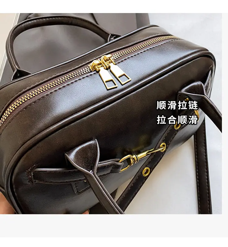 Korean Style Shoulder Bag Women 2024 Autumn Brown Black — feature 6