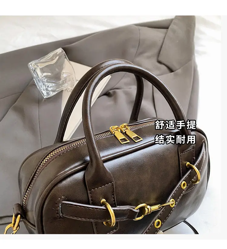 Korean Style Shoulder Bag Women 2024 Autumn Brown Black — feature 7