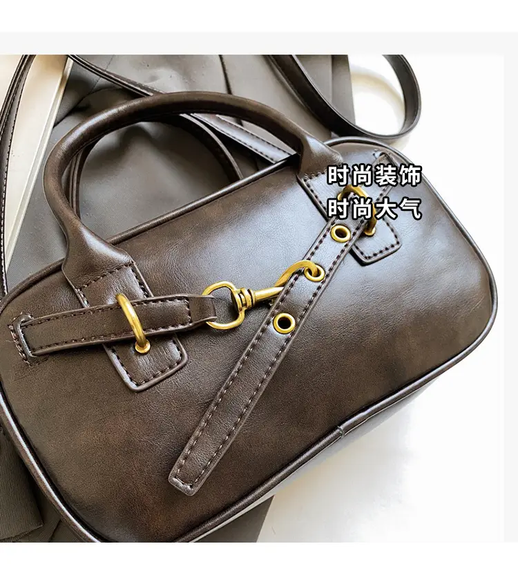 Korean Style Shoulder Bag Women 2024 Autumn Brown Black — feature 8