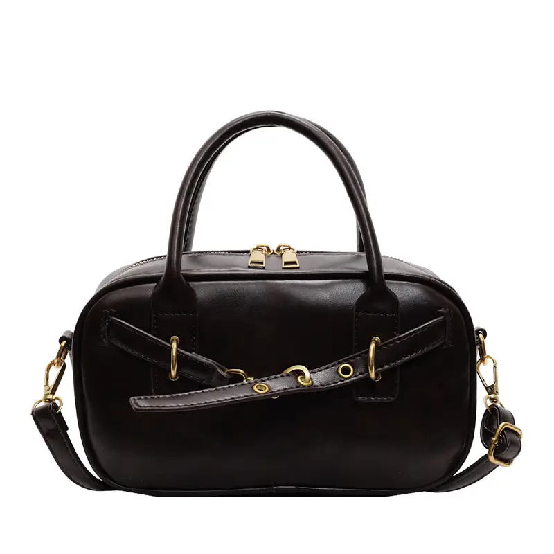 Korean Style Shoulder Bag Women 2024 Autumn Brown Black - Image 2