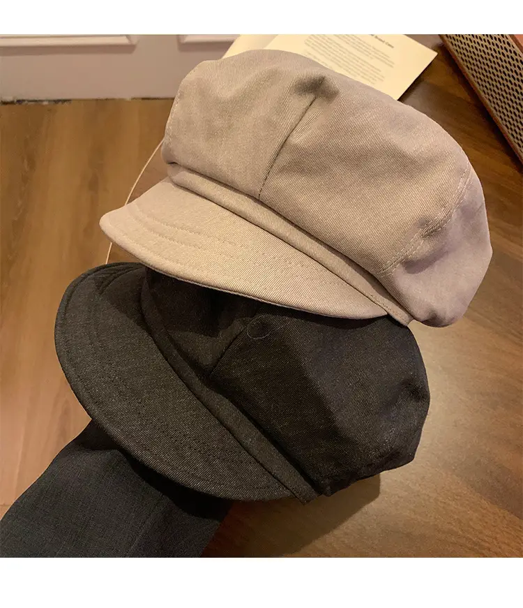 Retro Cloud Cap for Kids Spring Autumn Temperament Artistic Duck Tongue Beret — feature 9