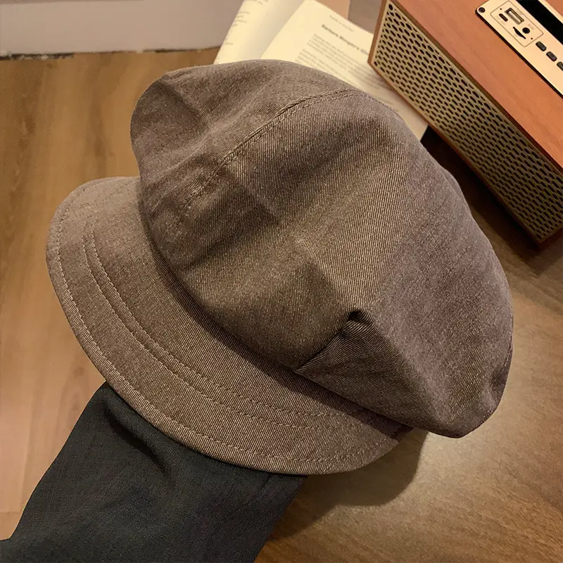 Retro Cloud Cap for Kids Spring Autumn Temperament Artistic Duck Tongue Beret - Image 2