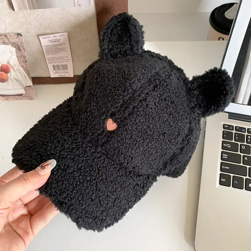 Sweet Rabbit Ears Cap for Girls Winter Warm Face Cover - Image 2