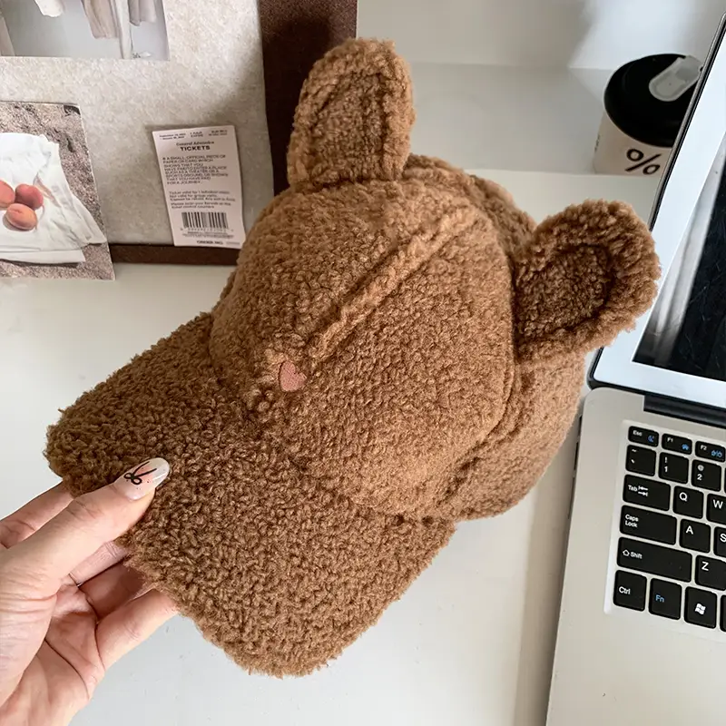 Sweet Rabbit Ears Cap for Girls Winter Warm Face Cover - Image 3
