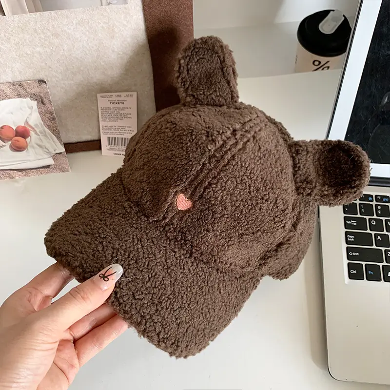 Sweet Rabbit Ears Cap for Girls Winter Warm Face Cover - Image 4