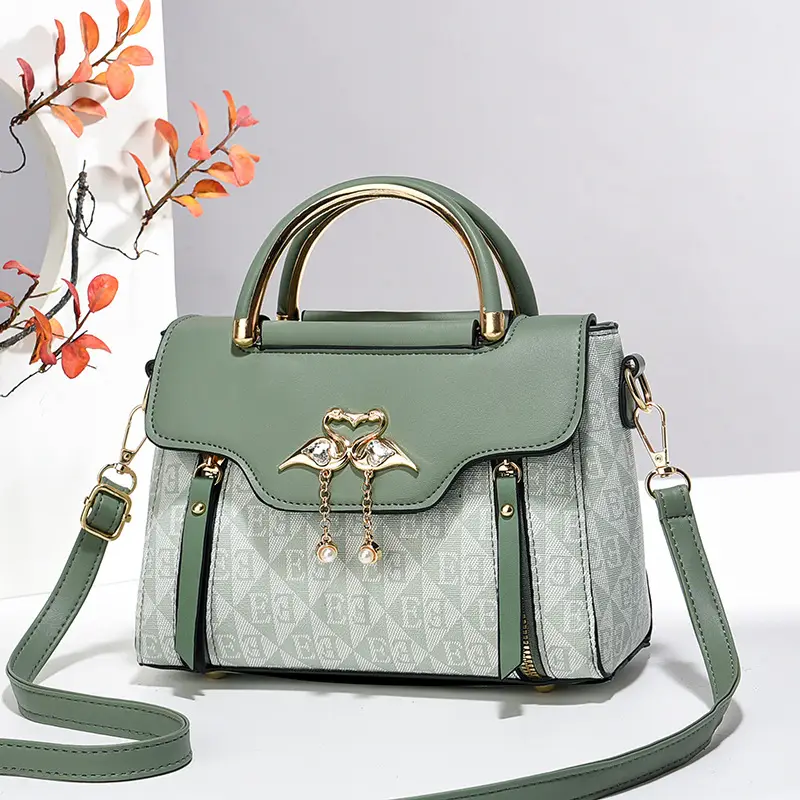 Green Embossed Satchel Bag for Women 2025 - Image 4