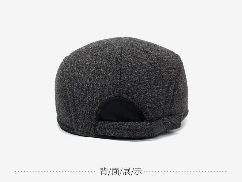 Men's Grey Fleece Winter Cap Cold Proof — feature 11