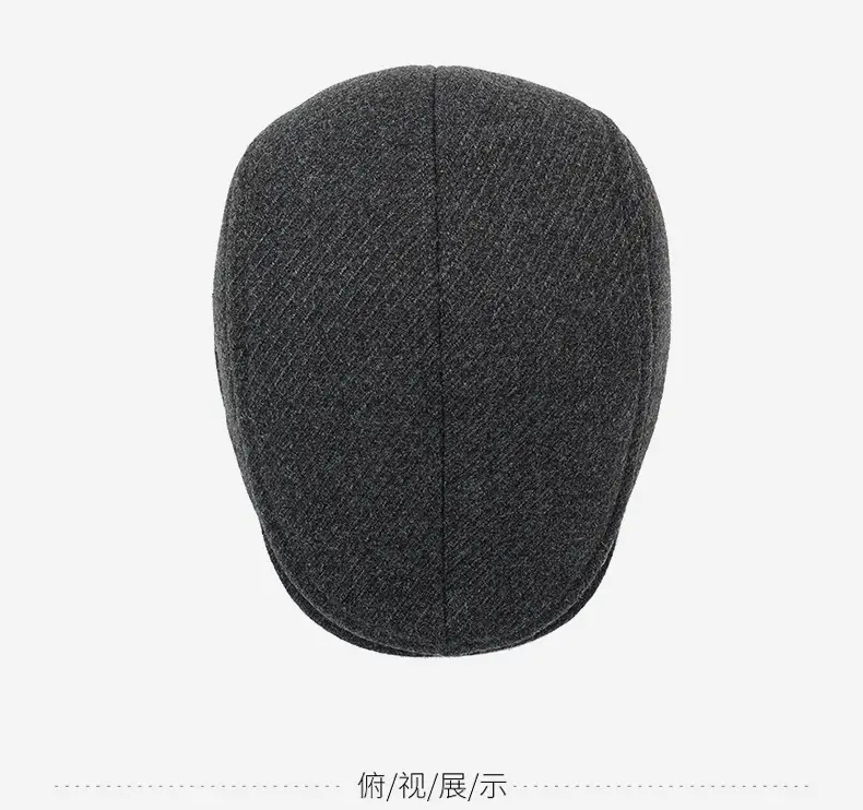Men's Grey Fleece Winter Cap Cold Proof — feature 12