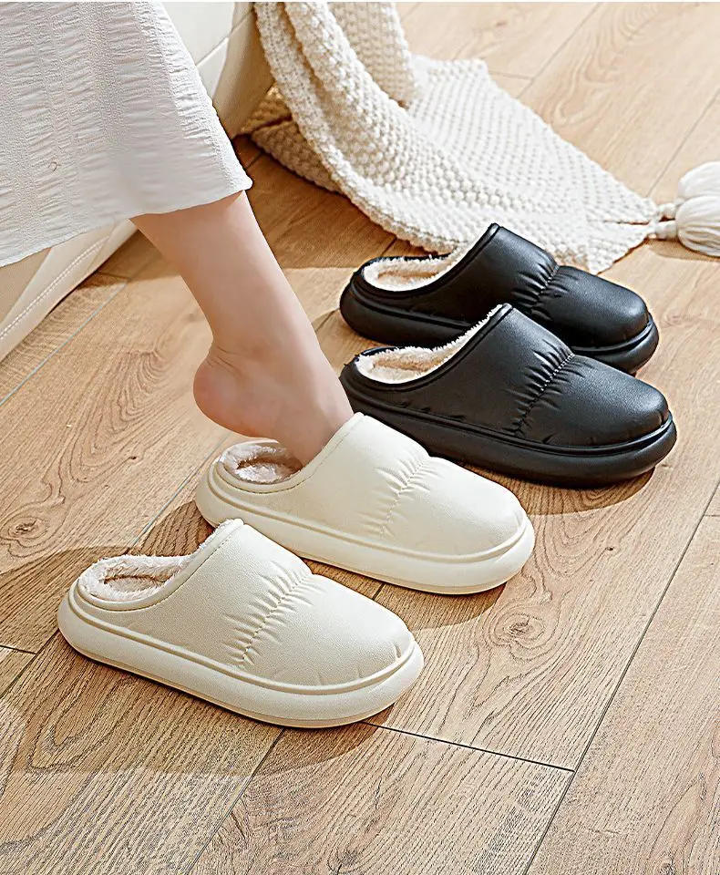 Cotton Slippers for Women to Wear Outside, Thickeneded and Warm, Eva Thick Soles for Couples, Indoor Home, Autumn and Winter Confinement Shoes Wholesale — feature 22