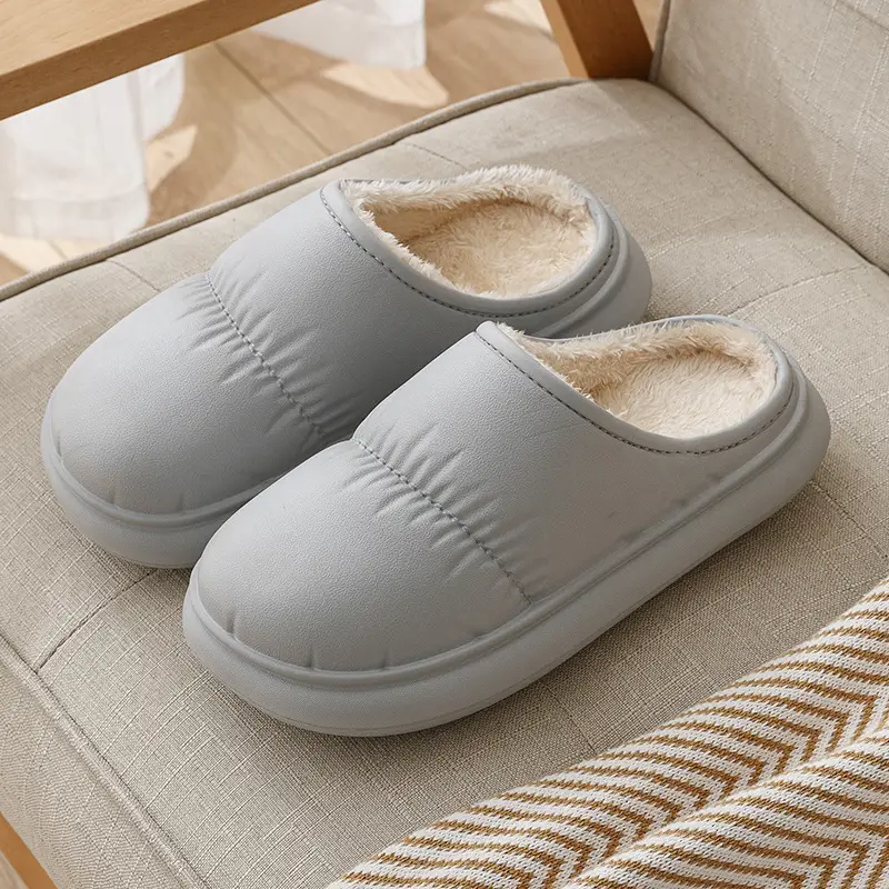 Cotton Slippers for Women to Wear Outside, Thickeneded and Warm, Eva Thick Soles for Couples, Indoor Home, Autumn and Winter Confinement Shoes Wholesale - Image 5