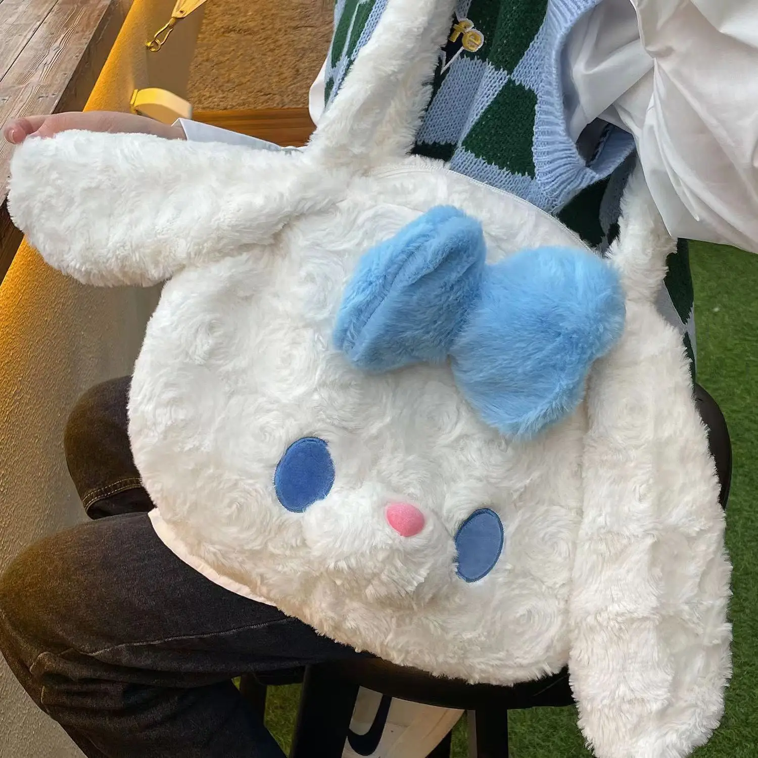 Candy Rabbit Plush Shoulder Bag for Girls - Image 3