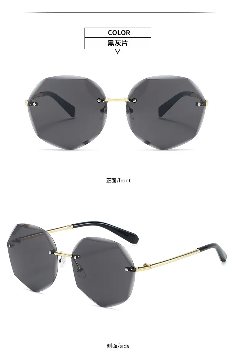 Women's Pink Gradient Polygon Sunglasses Anti-UV β feature 13