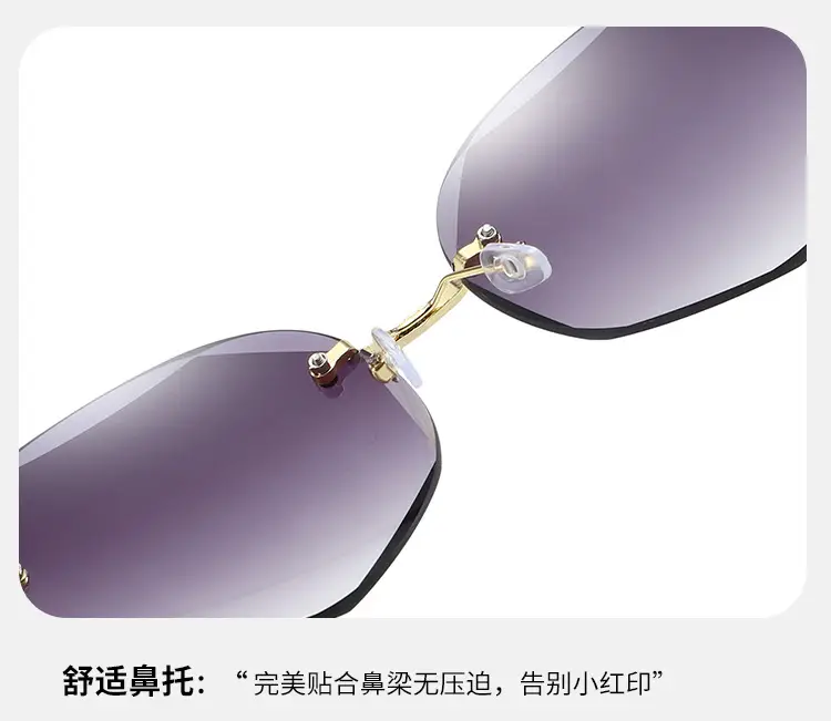 Women's Pink Gradient Polygon Sunglasses Anti-UV β feature 8