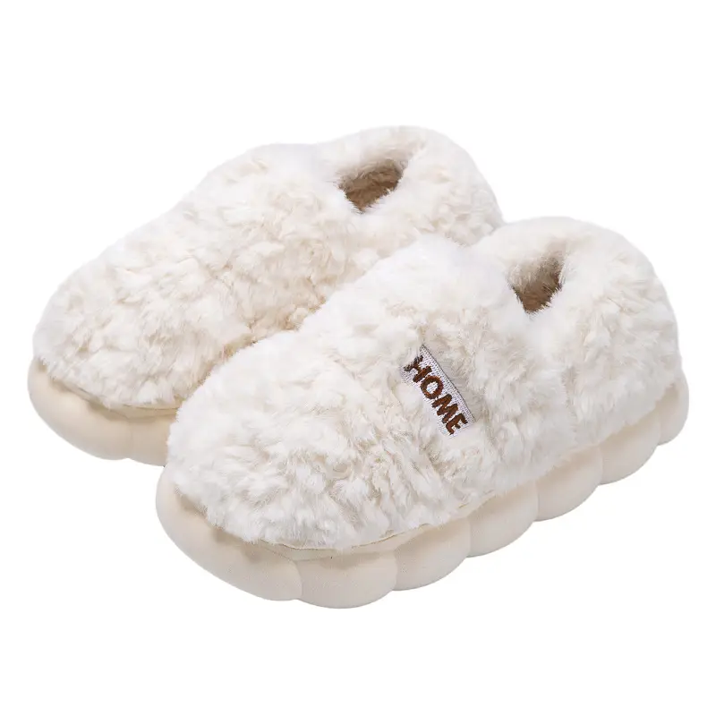 Plush Cotton Slippers Green Winter Men's - Image 5